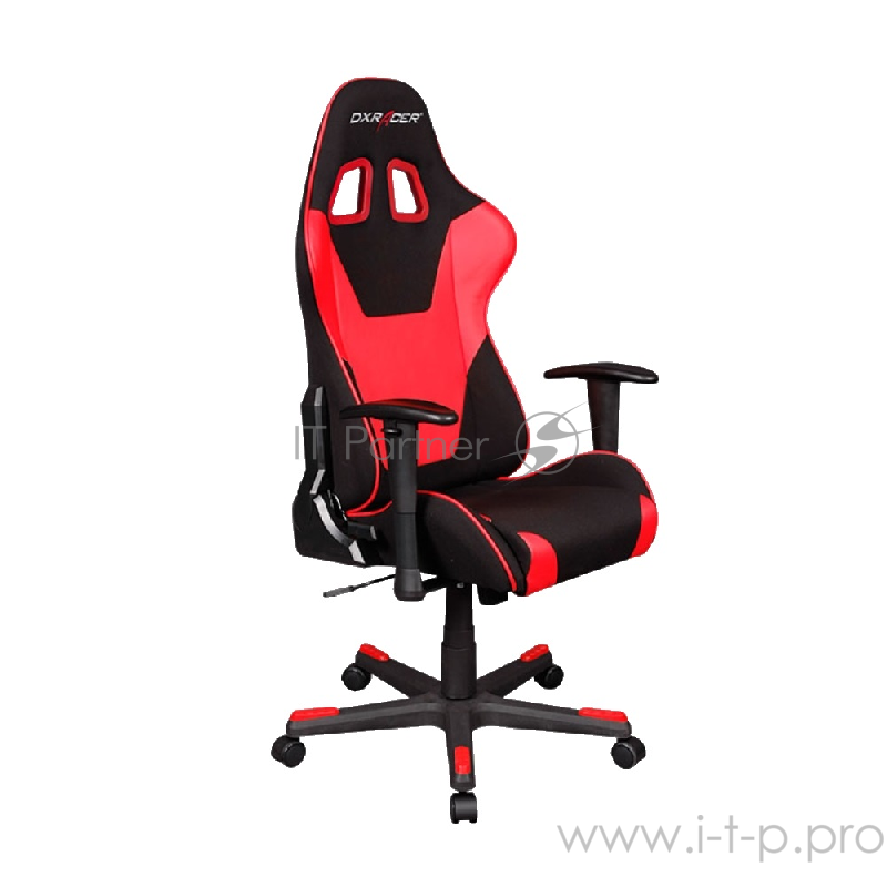 Игровое кресло DXRacer Formula чёрно-красное (OH/FD101/NR, экокожа/текстиль, регулируемый угол наклона, Топ-Ган)