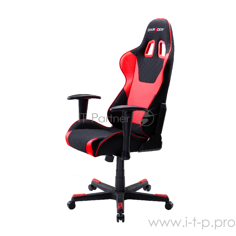 Игровое кресло DXRacer Formula чёрно-красное (OH/FD101/NR, экокожа/текстиль, регулируемый угол наклона, Топ-Ган)
