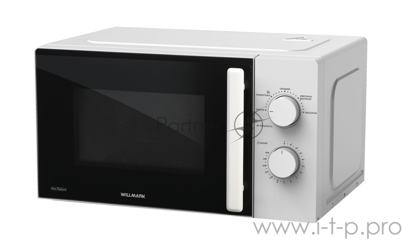 Микроволновая печь WILLMARK WMO-270MCW (20л, 700Вт, механическая ПУ, ручка д/открыв. дверцы, белая)