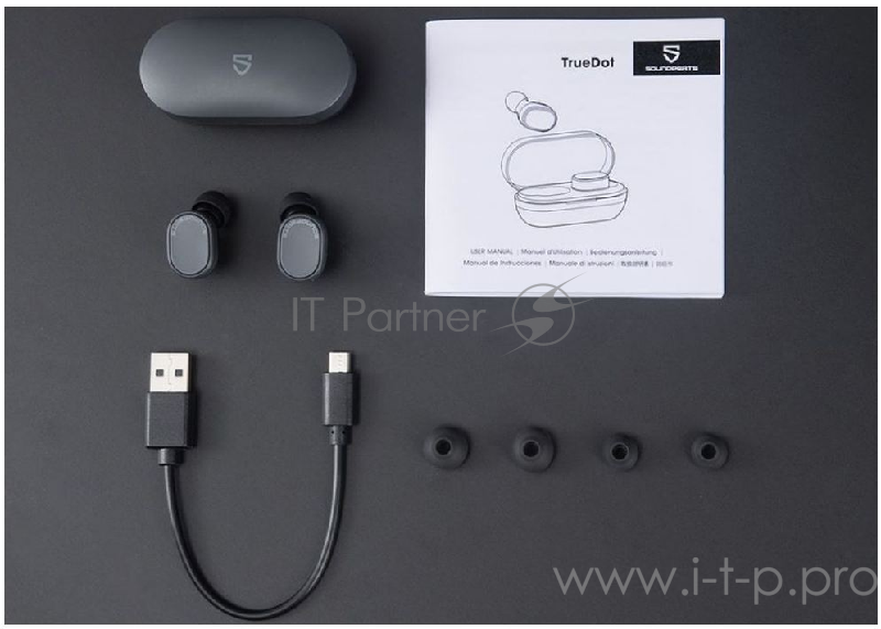 Наушники SoundPEATS TWS TrueDot Bluetooth 5.0, 310мАч,d7.2мм, IPX5,черный