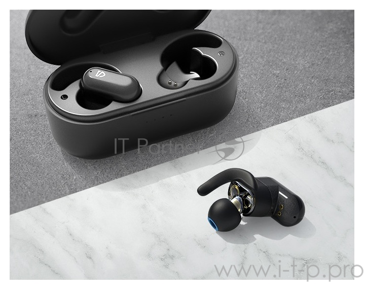 Наушники SoundPEATS TWS Truengine 2 Bluetooth 5.0, 500мАч,d6.0мм, IPX6,Qi,черный