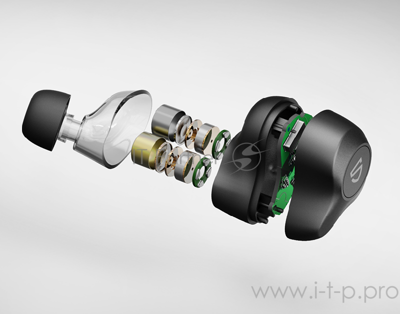 Наушники SoundPEATS TWS Truengine SE Bluetooth 5.0, 500мАч,d6.0мм, IPX6,черный