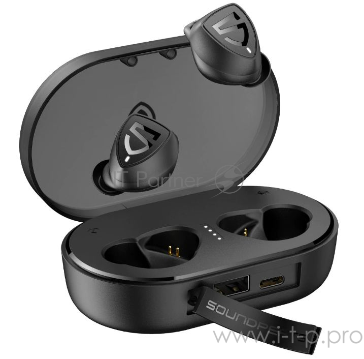 Наушники SoundPEATS TWS TrueShift2 Bluetooth 5.0, 3000мАч,d6.0мм, IPX7,черный