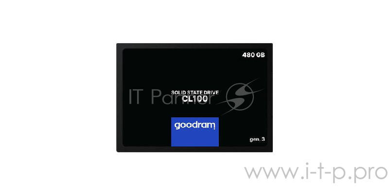 Накопитель SSD 2.5 Goodram 480Gb CL100 gen.3 <SSDPR-CL100-480-G3> (SATA3, up to 540/460MBs, TLC, 7mm)