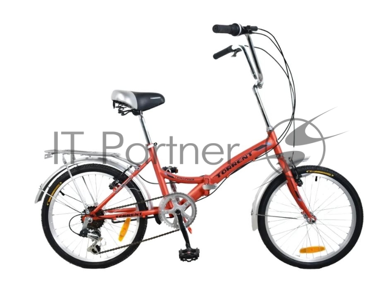 Велосипед Torrent Challenger (рама сталь 13, складной, дорожный, 6 скоростей, SHIMANO, колеса 20д) (20 / 13 / Красный матовый)