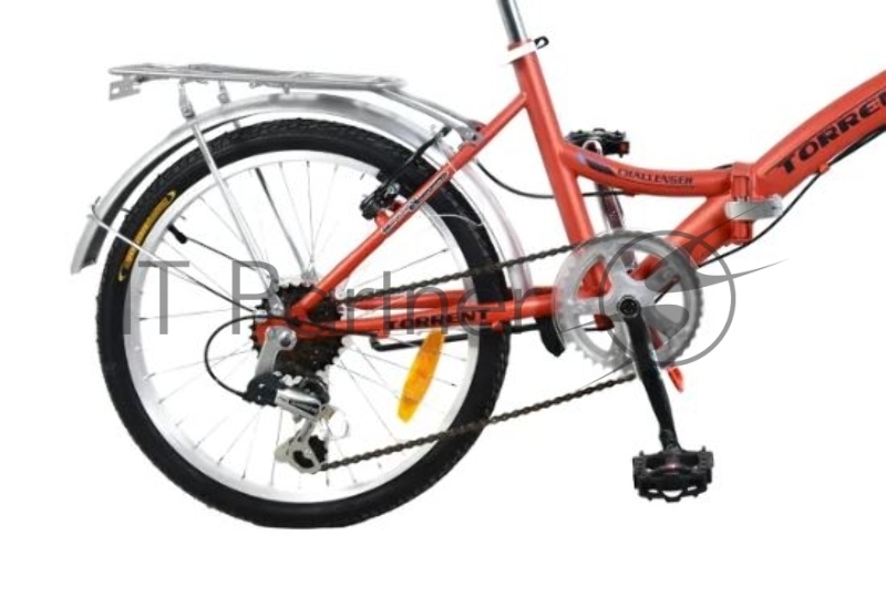 Велосипед Torrent Challenger (рама сталь 13, складной, дорожный, 6 скоростей, SHIMANO, колеса 20д) (20 / 13 / Красный матовый)