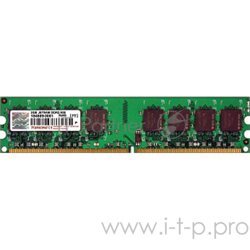 Модуль памяти Transcend 1GB U-DIMM DDR2, 667МГц, 2Rx8