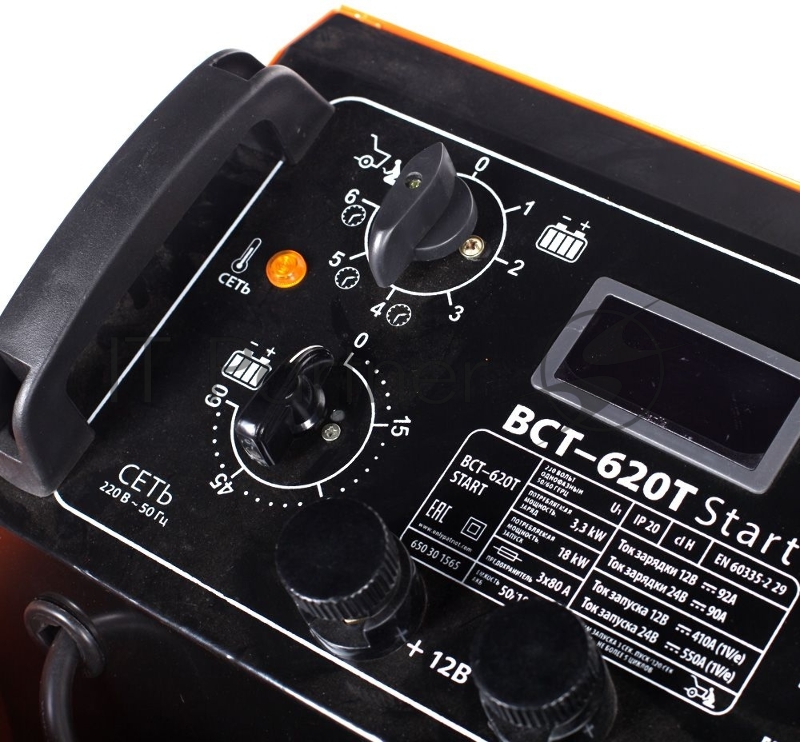 Устройство пуско-зарядное PATRIOT BCT-620T Start 220В±15% 3300Вт 12/24В з/п90/550А 50-1000А/ч 25кг