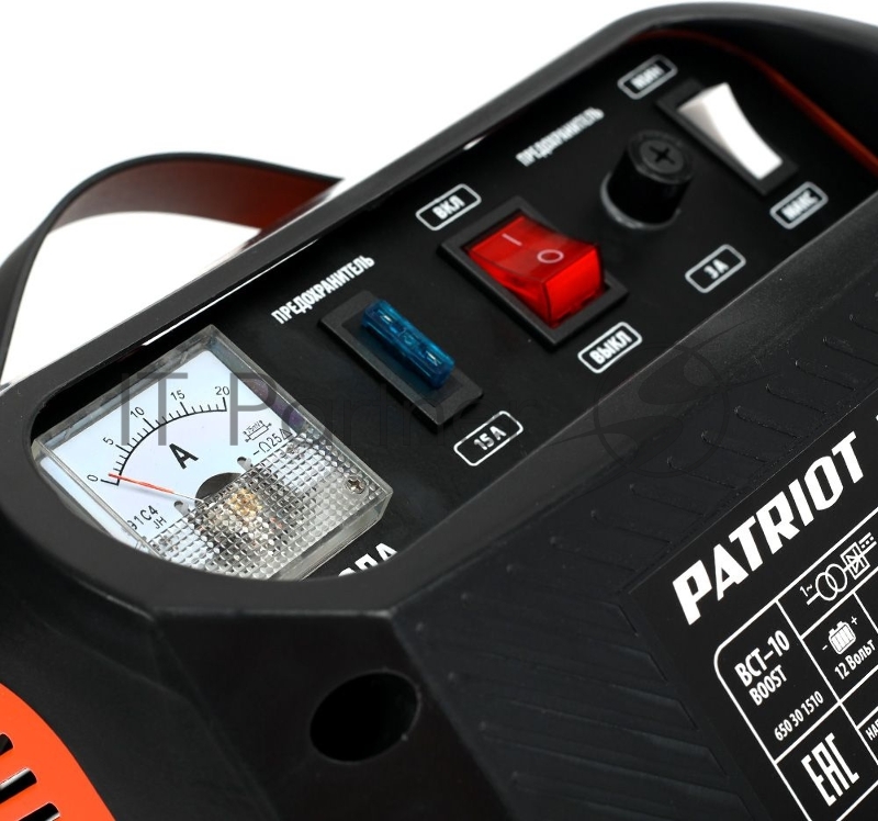Устройство пуско-зарядное PATRIOT BCT-10 Boost 220В±15% 200Вт 12В зарядmax8.5А 20-100А/ч 4.3кг
