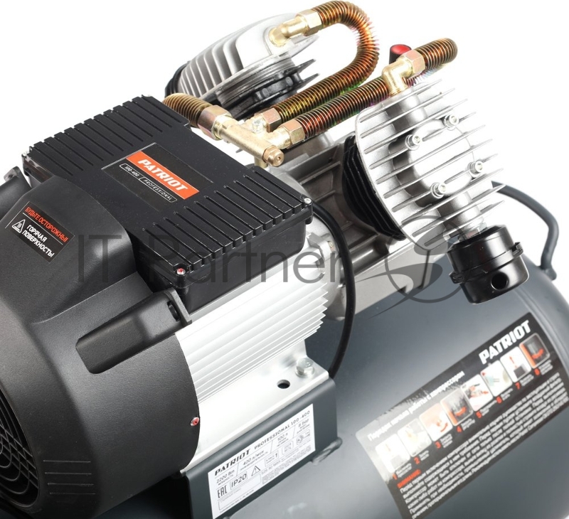 Компрессор Patriot поршневой масляный Professional 100-400, 400 л/мин, 8 бар, 2200 Вт, 100 л, быстросъемный 1/4 + елочка