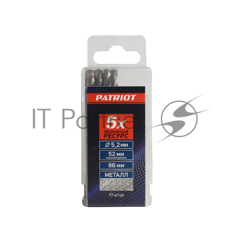 Сверло EDGE by PATRIOT по металлу 5,2 мм, упаковка 10шт