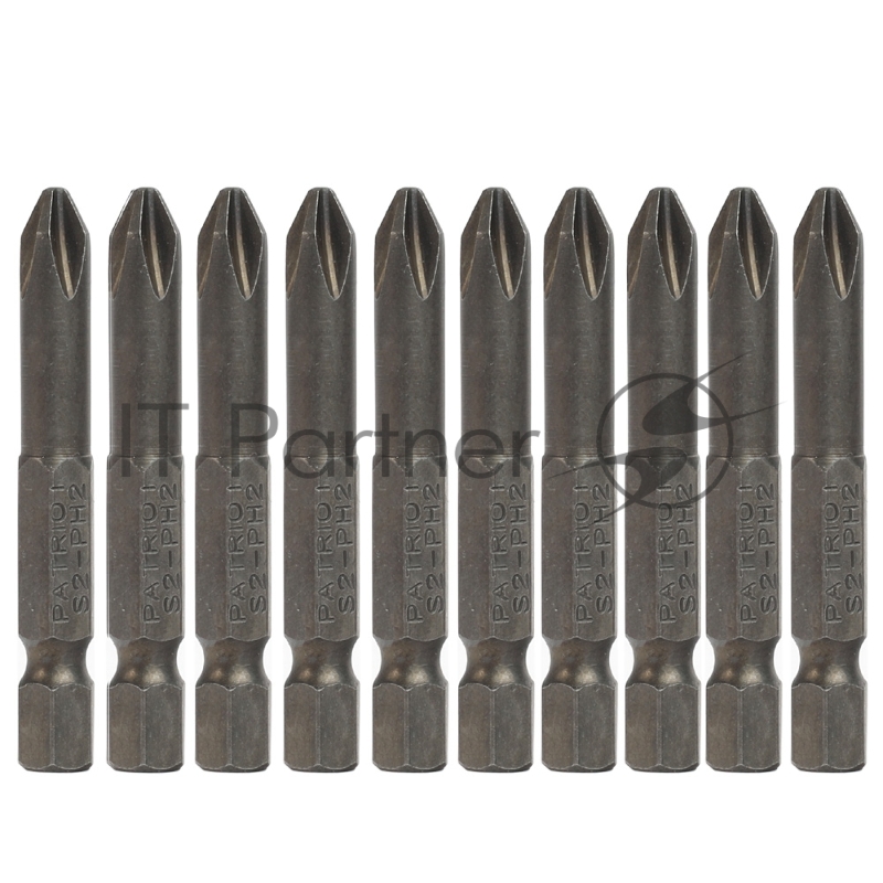 Бита PATRIOT PH2 длина 50 мм, в пластиковом боксе, 10шт