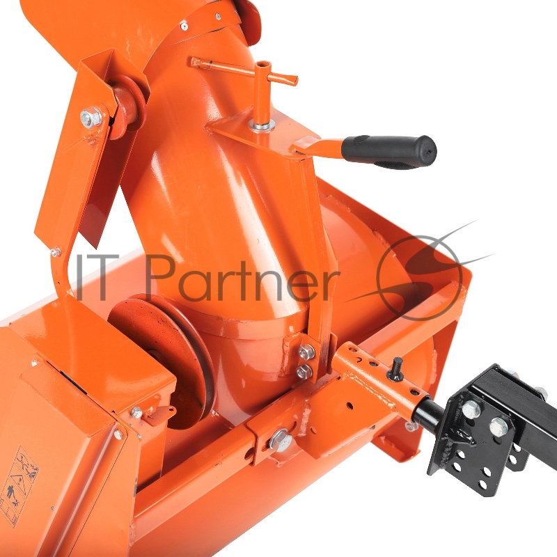 Снегоуборочная приставка к мотоблоку Патриот СП-60 (одноконтурная, ширина захвата 600мм, высота убираемого снежного покрова до 250мм, дальность выброса до 10м, управление желобом на руле, габариты 670х537х875мм, масса нетто/брутто 45/46кг, габариты к