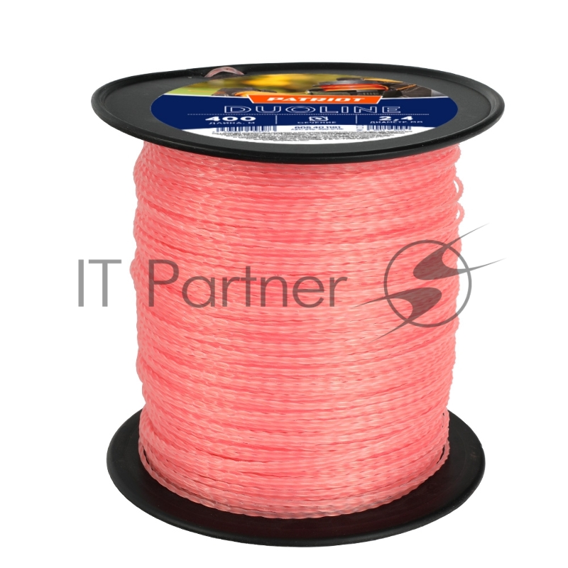 Леска Duoline D 2,4 мм L 400 м (скрученный квадрат, двухцветная, красная жила) 240-400-6