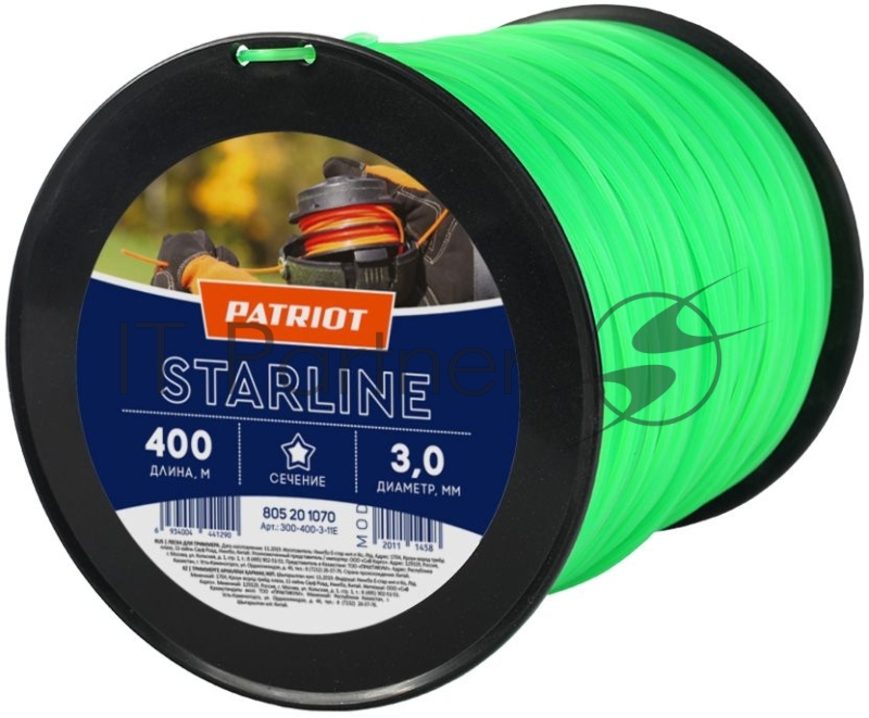 Леска Starline D 3,0 мм L 400 м (звезда, зеленая) 300-400-3