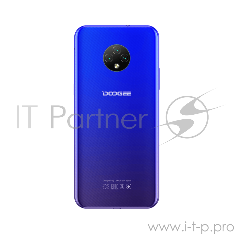 Смартфон Doogee Doogee X 95 Jewelry Blue, 16,56 см (6.52) 540 x 1200 пикселей, 1.3GHz, 4 Core, 2GB RAM, 16GB, up to 128GB flash, 13 МП+2 МП+2 МП/5Mpix, 2 Sim, 2G, 3G, LTE, BT, Wi-Fi, GPS, Micro-USB, 4350 мА·ч, Android 10.0, 178g, 167 ммx77,4 ммx8,9 м
