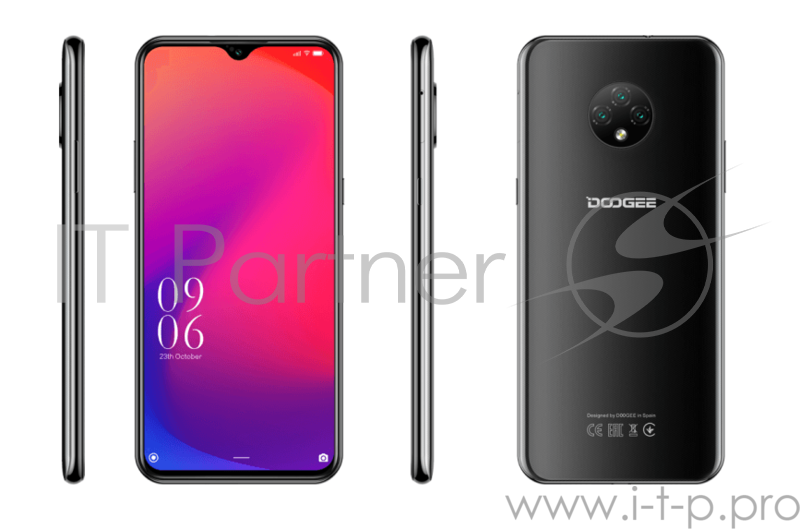 Смартфон Doogee Doogee X 95 Starry Black, 16,56 см (6.52) 540 x 1200 пикселей, 1.3GHz, 4 Core, 2GB RAM, 16GB, up to 128GB flash, 13 МП+2 МП+2 МП/5Mpix, 2 Sim, 2G, 3G, LTE, BT, Wi-Fi, GPS, Micro-USB, 4350 мА·ч, Android 10.0, 178g, 167 ммx77,4 ммx8,9 м