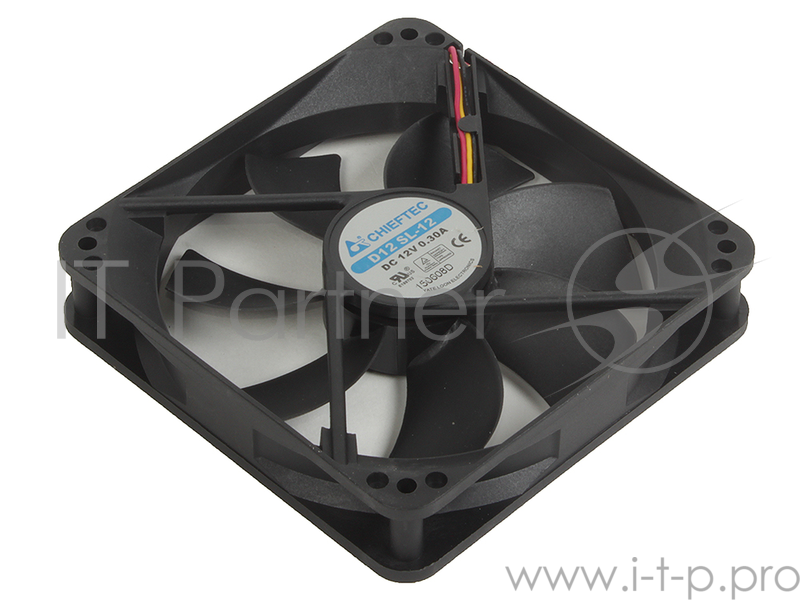 Вентилятор Chieftec AF-1225S , 120х120х25, подшипник скольжения, 1350 об./мин., 24-27 дБ, 3 PIN.