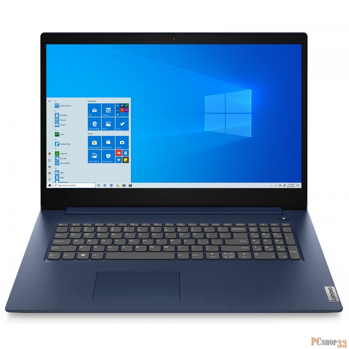 Ноутбук Lenovo IP3 17IML05 17.3 HD+, Intel Pentium 6405U, 4Gb, 256Gb SSD, noDVD, Win10, blue (81WC000GRU)