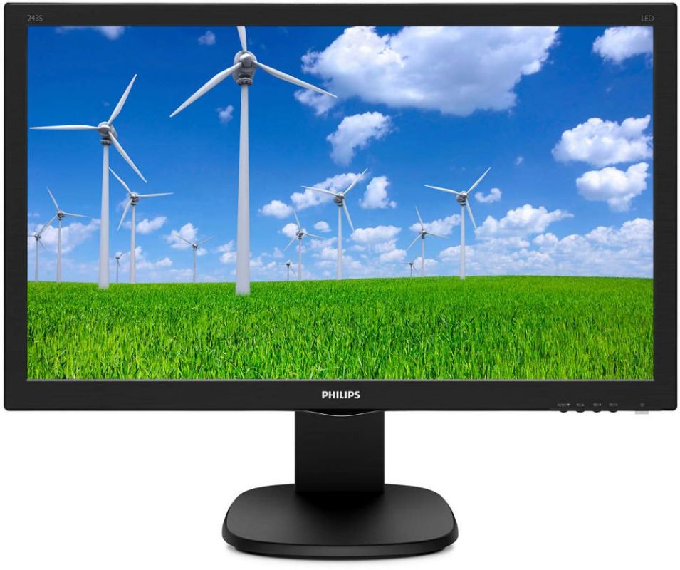 Монитор PHILIPS 23.6 243S5LJMB/00 Black с поворотом экрана (LED, 1920x1080, 1 ms, 170°/160°, 250 cd