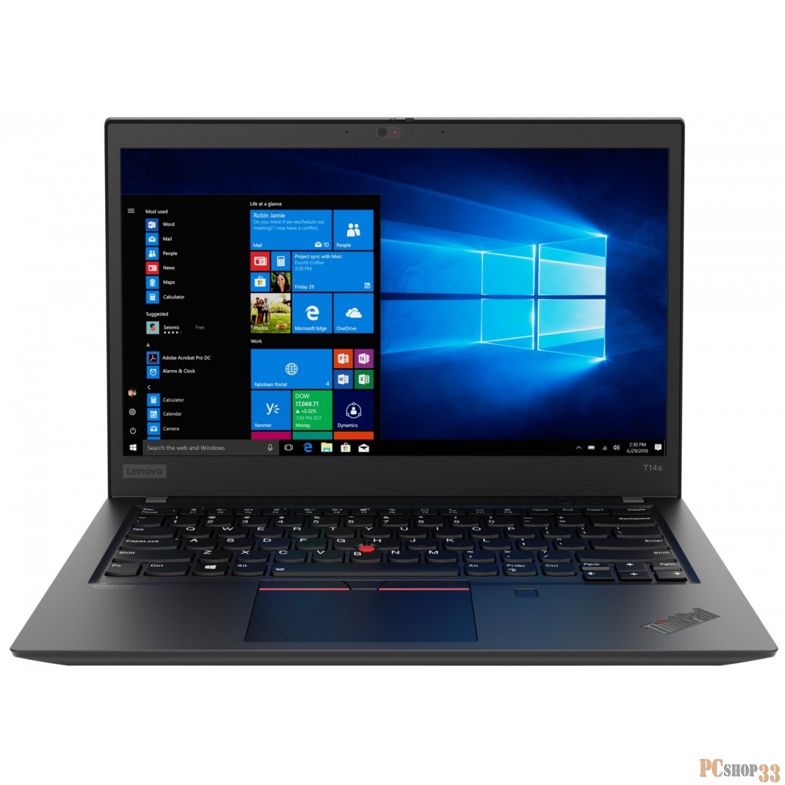 ThinkPad P14s 14 FHD (1920x1080) IPS LP, i7-10510U 1.8G, 8GB Soldered, 256GB SSD M.2, Quadro P520 2GB, NoWWAN, WiFi, BT, FPR+SCR, 720p, 3cell 50Wh,