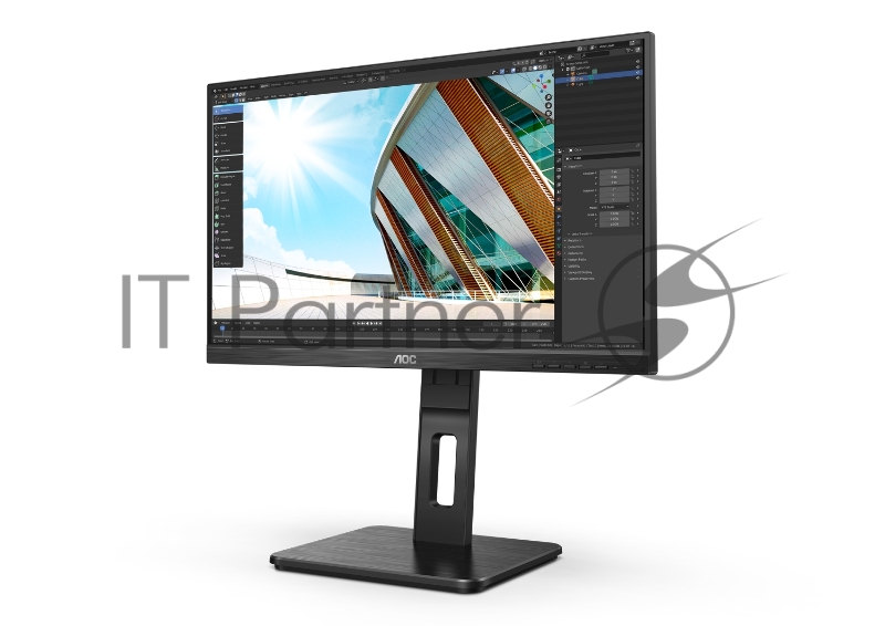МОНИТОР 21.5 AOC 22P2Q Black с поворотом экрана (IPS, 1920x1080, 75Hz, 4 ms, 178°/178°, 250 cd/m, 50M:1, +DVI, +HDMI, +