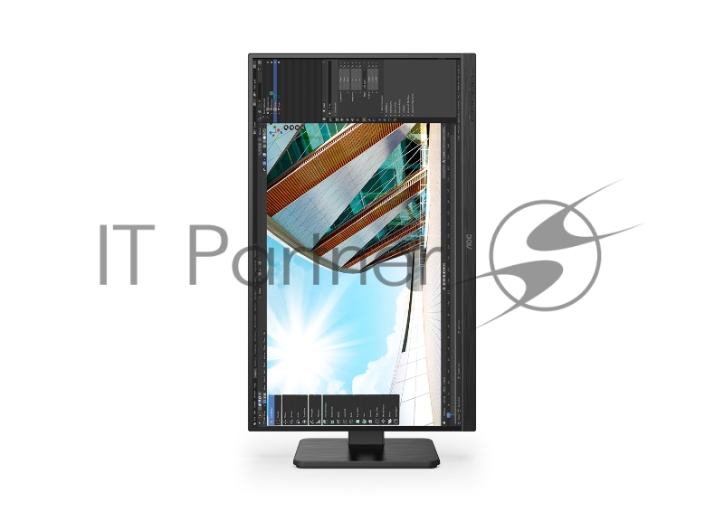 МОНИТОР 27 AOC 27P2Q Black с поворотом экрана (IPS, 1920x1080, 75Hz, 4 ms, 178°/178°, 250 cd/m, 50M:1, +DVI, +HDMI, +Di