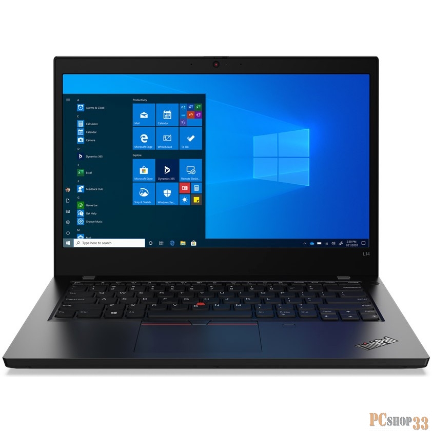 Ноутбук Lenovo ThinkPad L14 G1 T Core i5 10210U/8Gb/SSD256Gb/Intel UHD Graphics/14/FHD (1920x1080)/Windows 10 Professional 64/black/WiFi/BT/Cam