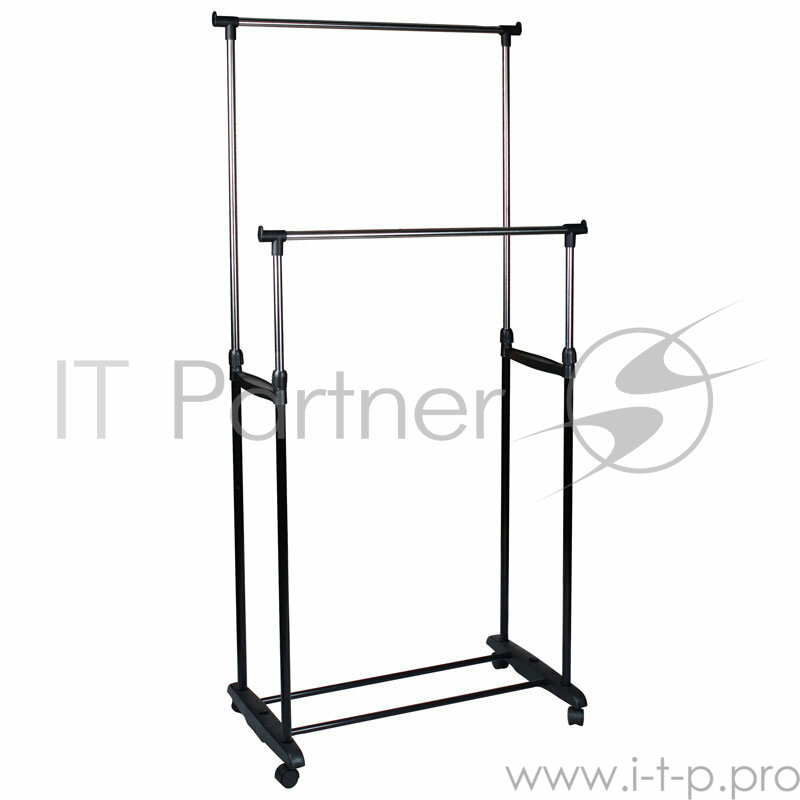 Вешалка напольная Рыжий кот CR465 на колёсах 2 перекладины CR465, размер: 78*42*93*168 см