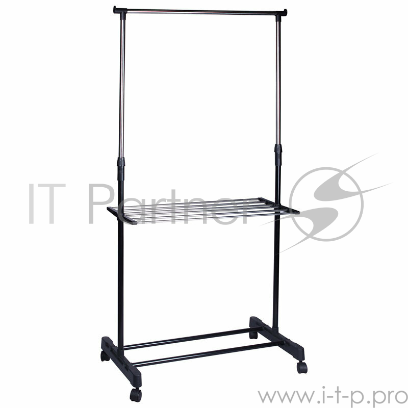 Вешалка напольная на колёсах (с полкой) Рыжий кот CR460, размер: 80*42*95-168см