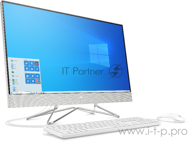 Моноблок HP 27-dp0025ur AiO 27(1920x1080)/Intel Pentium Gold G6400T(Ghz)/4096Mb/128PCISSDGb Intergrated Graphics /Cam/WiFi/war 1y/Natural silver/W10 + USB KBD, USB MOUSE