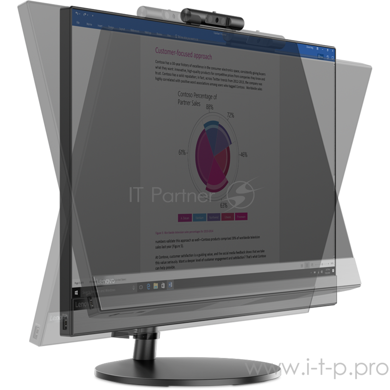 Моноблок Lenovo V530-24ICB 23,8 i7-9700T 8Gb 1TB_5400rpm + 256GB_M.2 AMD_R530_2GB_GD5 DVD±RW AC+BT USB KB&Mouse NO_OS 1Y on-site