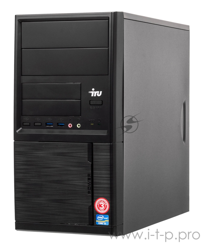 ПК IRU Office 315 MT i5 9400 (2.9)/8Gb/1Tb 7.2k/UHDG 630/Free DOS/GbitEth/400W/черный