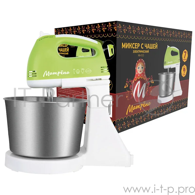 Миксер МАТРЁНА MA-015 с чашей, 7 скоростей, 150Вт