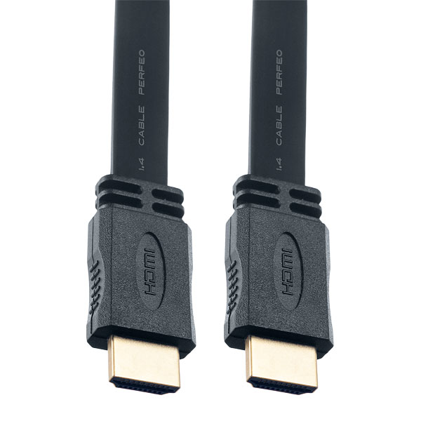 Кабель PERFEO Кабель HDMI A вилка - HDMI A вилка, плоский, ver.1.4, длина 1 м. (H1301)