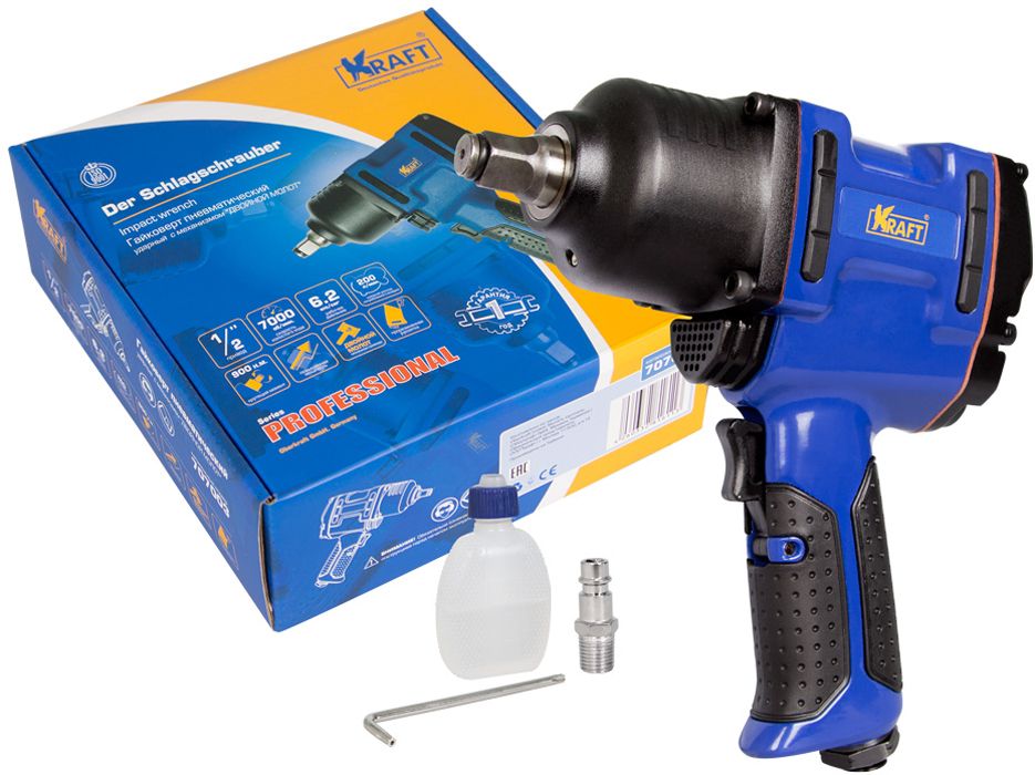 KRAFT Гайковерт пневматический ударный 1/2 900 н м KT 707003