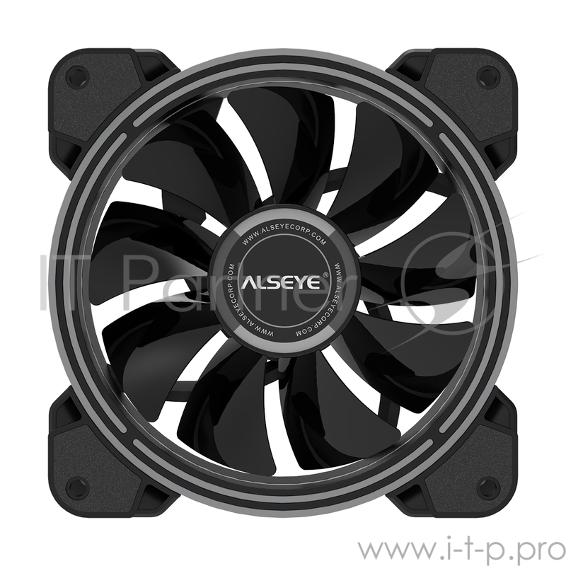Вентилятор для корпуса Alseye HALO 4.0 S-RGB 12cm FAN 120mm, 800~2000RPM, 18.3-45.2CFM, 13.5-35.2dB(A), RTL