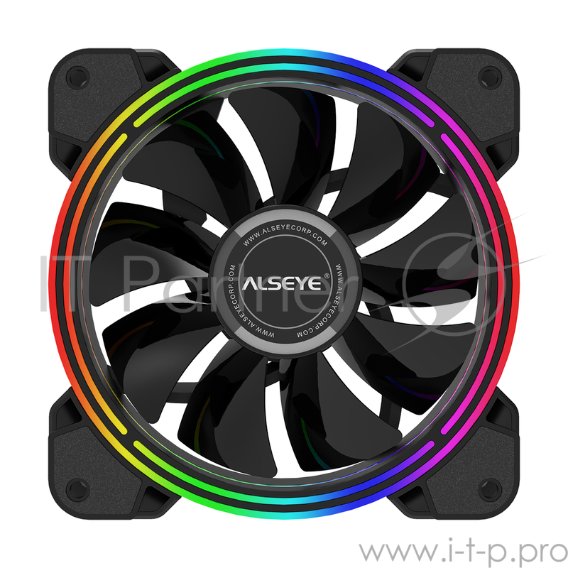 Вентилятор для корпуса Alseye HALO 4.0 S-RGB 12cm FAN 120mm, 800~2000RPM, 18.3-45.2CFM, 13.5-35.2dB(A), RTL