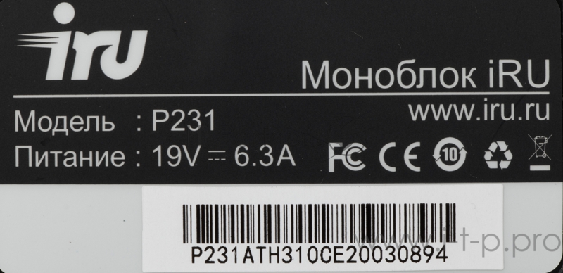 DOS/GbitEth/WiFi/BT/120W/Cam/ч