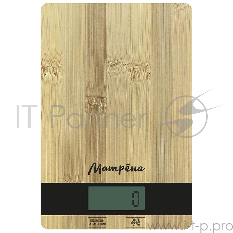 Весы кухонные электронные Матрена МА-039 Бамбук, 0-5кг