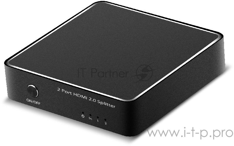 Переходник Greenconnect Разветвитель v2.0 HDMI 1на 2 выхода, 4Kx2K 60Hz HDR 4:2:0 (GL-vA03)