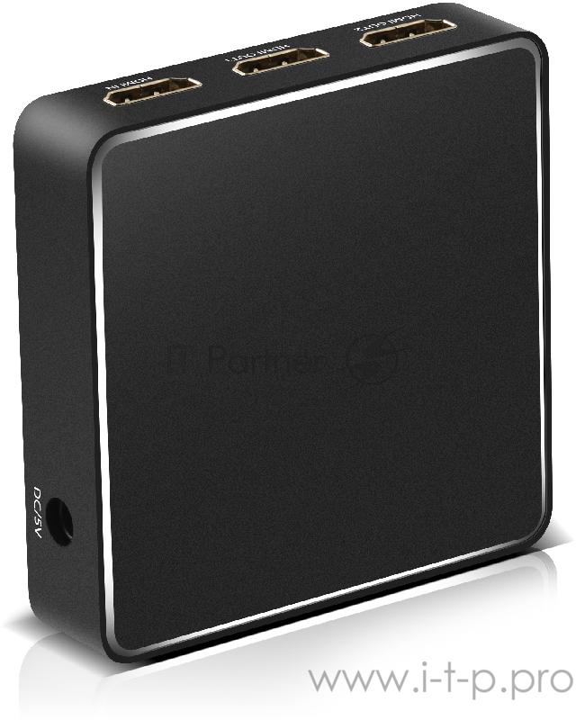 Переходник Greenconnect Разветвитель v2.0 HDMI 1на 2 выхода, 4Kx2K 60Hz HDR 4:2:0 (GL-vA03)