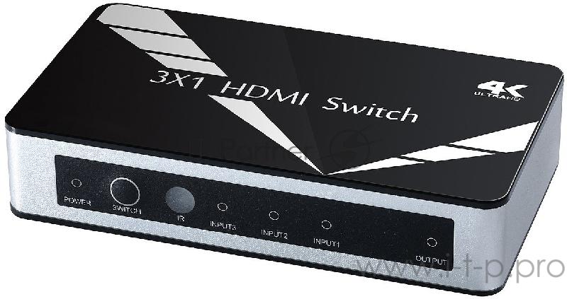 Переходник Greenconnect Переключатель v1.4 HDMI 3 к 1(GL-v301A)