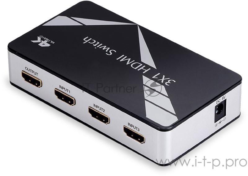 Переходник Greenconnect Переключатель v1.4 HDMI 3 к 1(GL-v301A)