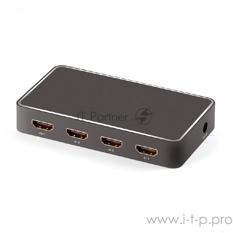 Переходник Greenconnect Переключатель HDMI V2.0+USB Charge 3 к 1 (GL-vA17)