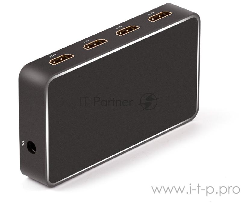 Переходник Greenconnect Переключатель HDMI V2.0+USB Charge 3 к 1 (GL-vA17)