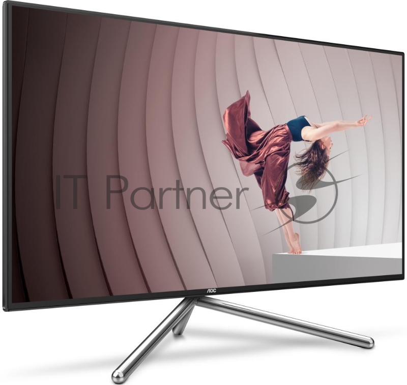 МОНИТОР 32 AOC U32U1 Black-Silver PORSCHE design с поворотом экрана (4K, IPS, 3840x2160, HDR600, 5 ms, 178°/178°,50M:1)