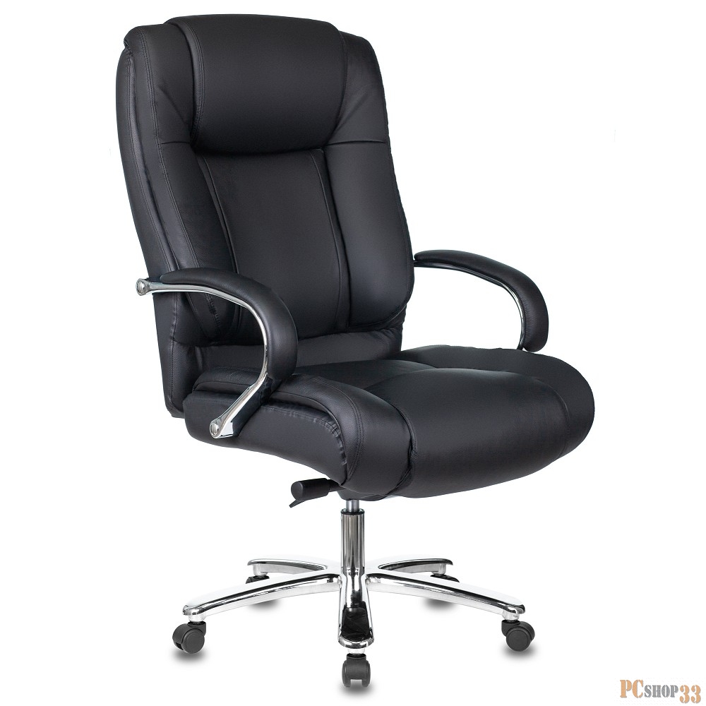 Кресло руководителя Бюрократ T-9925SL/BLACK черный кожа крестовина хром