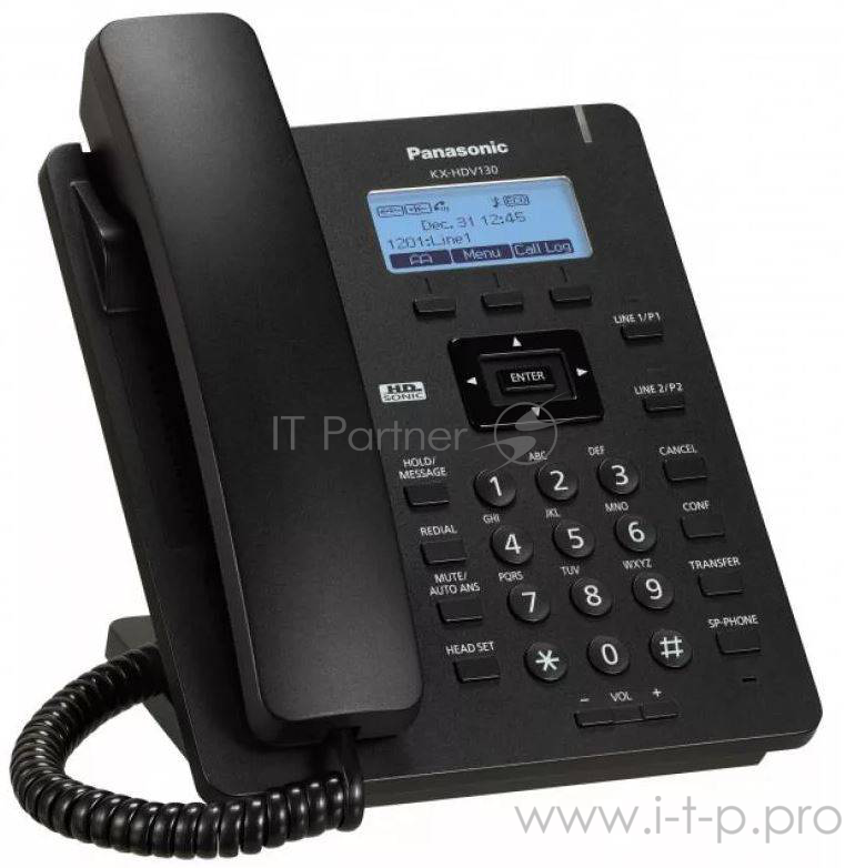 VoIP-телефон Panasonic KX-HDV130RUB (LAN) черный