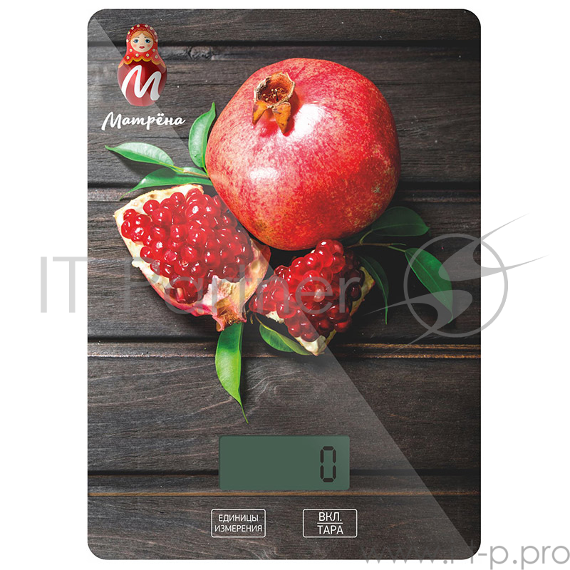 Весы кухонные электронные Матрена МА-037 Гранат, 0-7кг